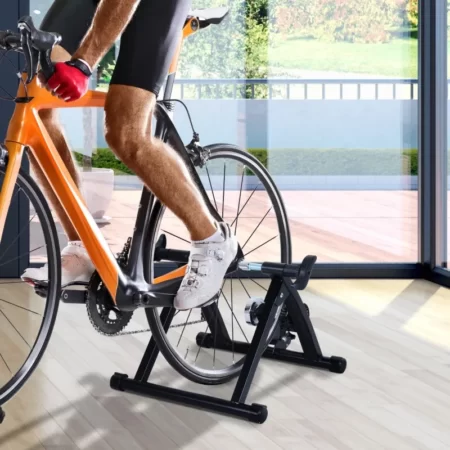Soozier Indoor Bike Trainer Magnetic Bicycle Stand with Quick Release Skewer