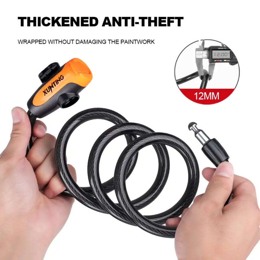 Weatherproof Anti-Theft Bike Cable Lock with Mounting Bracket - Image 4