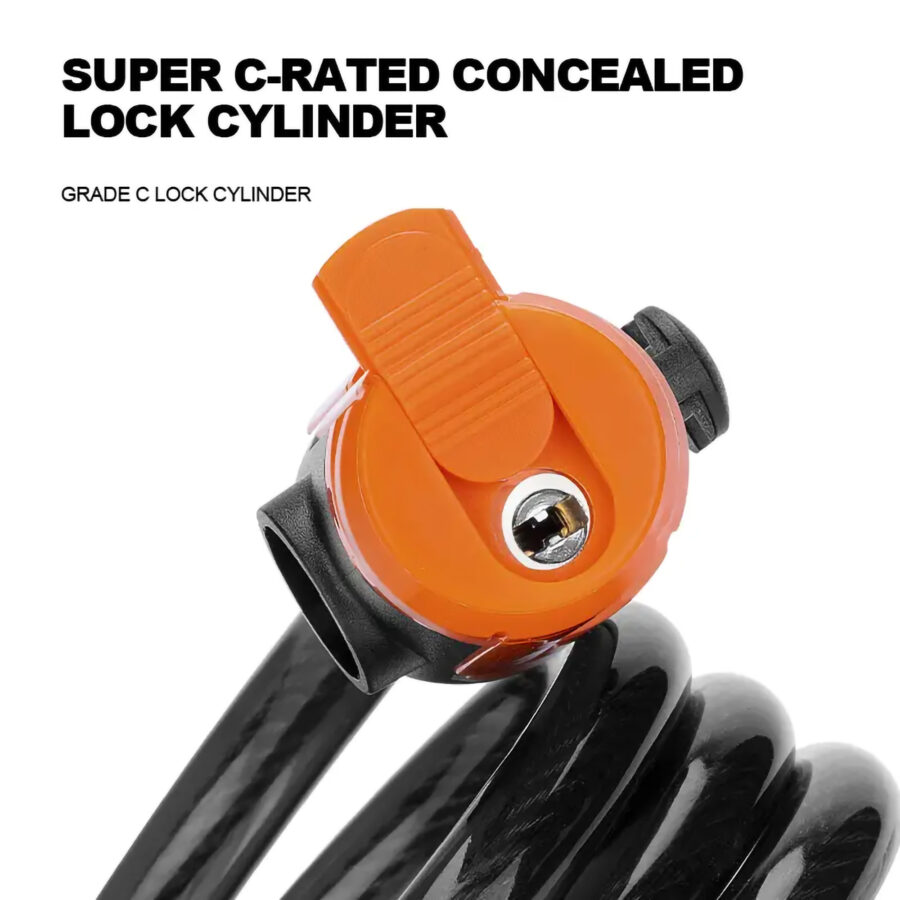 Weatherproof Anti-Theft Bike Cable Lock with Mounting Bracket - Image 5