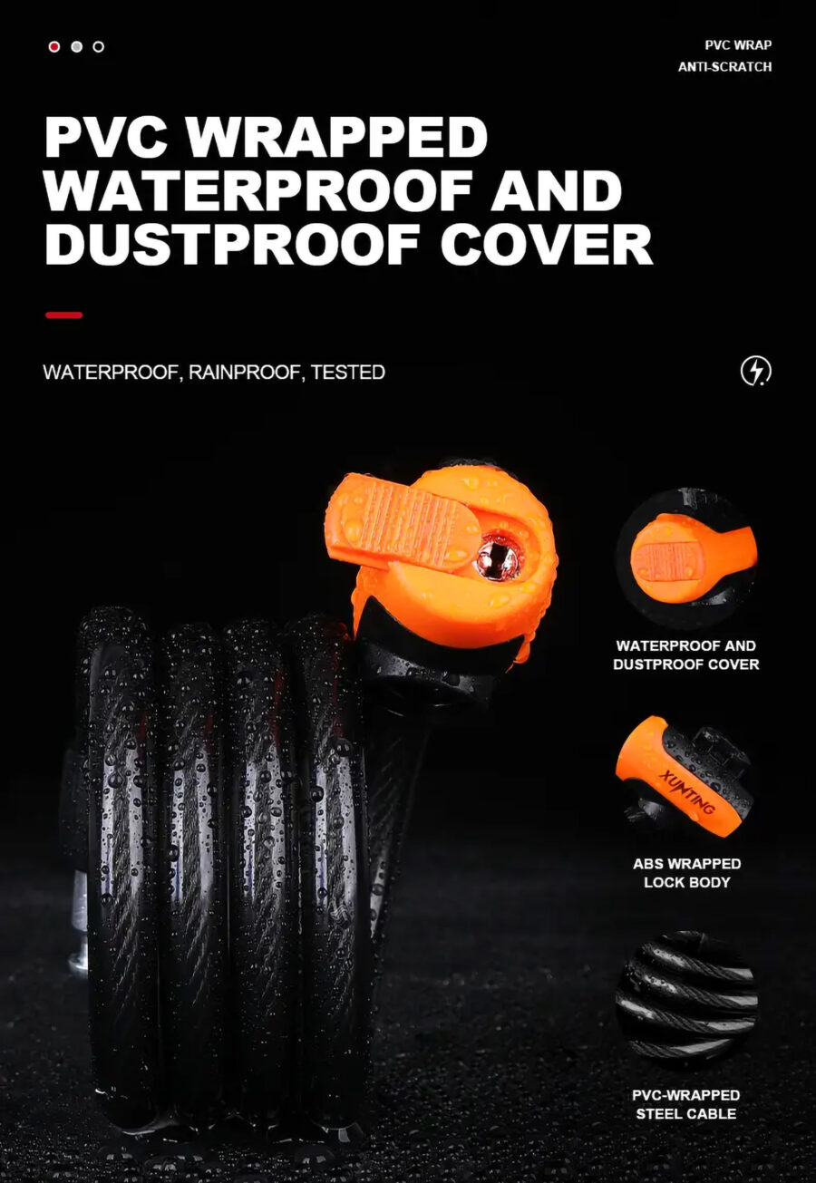 Weatherproof Anti-Theft Bike Cable Lock with Mounting Bracket - Image 10