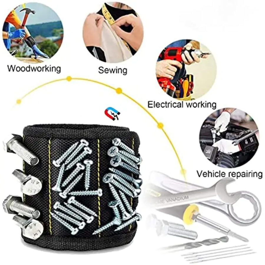 Magnetic Wristband For Holding Screws, Nails, Drilling Bits etc. - Image 5