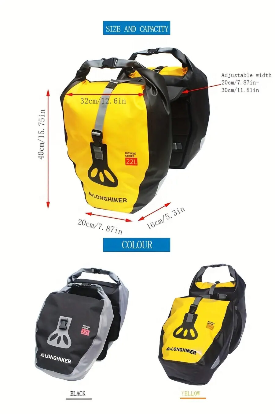 Bike Pannier Bag With Large Capacity, Bike Rack Bag - Image 7