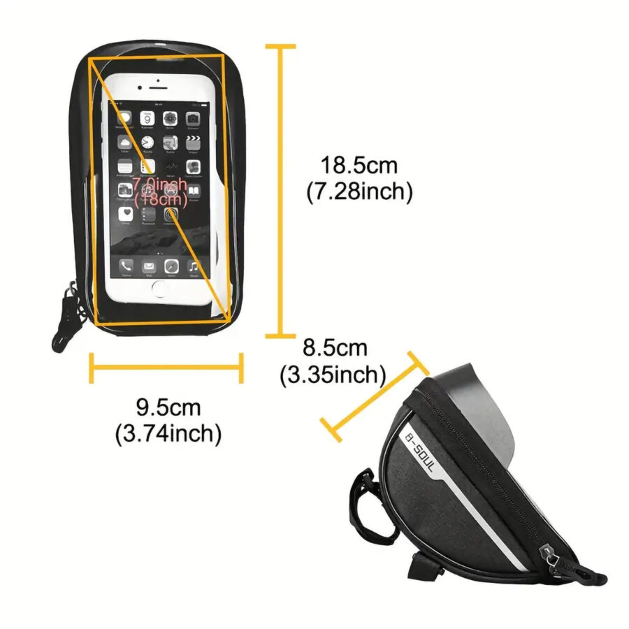 Bike Bag, Mountain Bike Bag With Brim, Touch Screen Phone Bag - Image 3