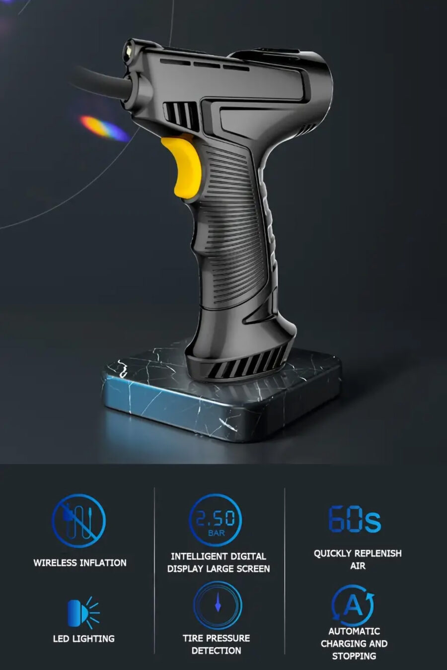 Portable Air Compressor Inflator Wireless Handheld Pump - Image 10