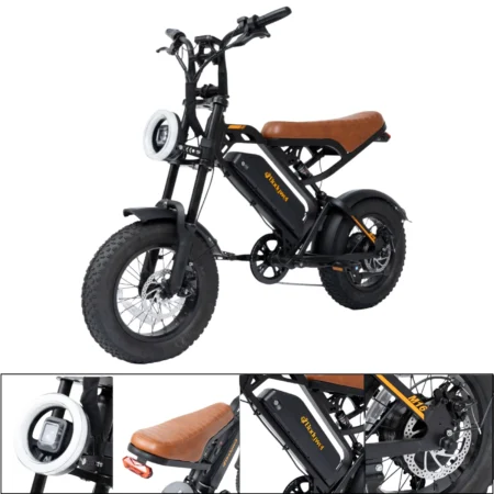 Electric Bike for Adults Bodywel M16 1500W Peak 29 MPH Fat Tire Off-Road E-Bike, 48V 15AH Removable Battery with 60 Mile Range